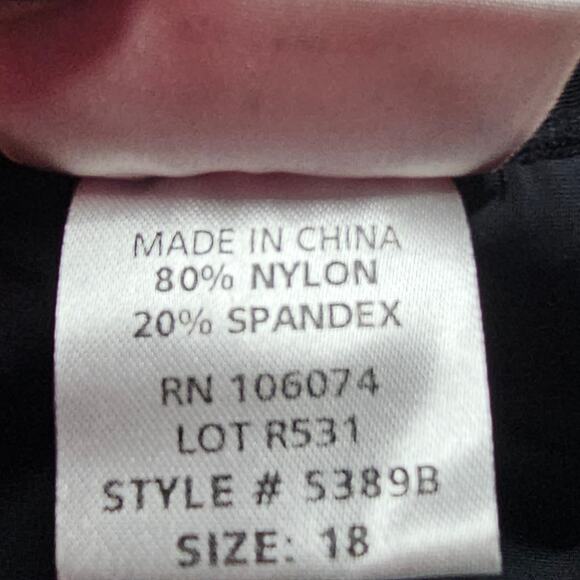 Ceeb Swimwear Plus Size Solid 6" Bikini Brief Size 18 Style #5389B - Picture 6 of 10